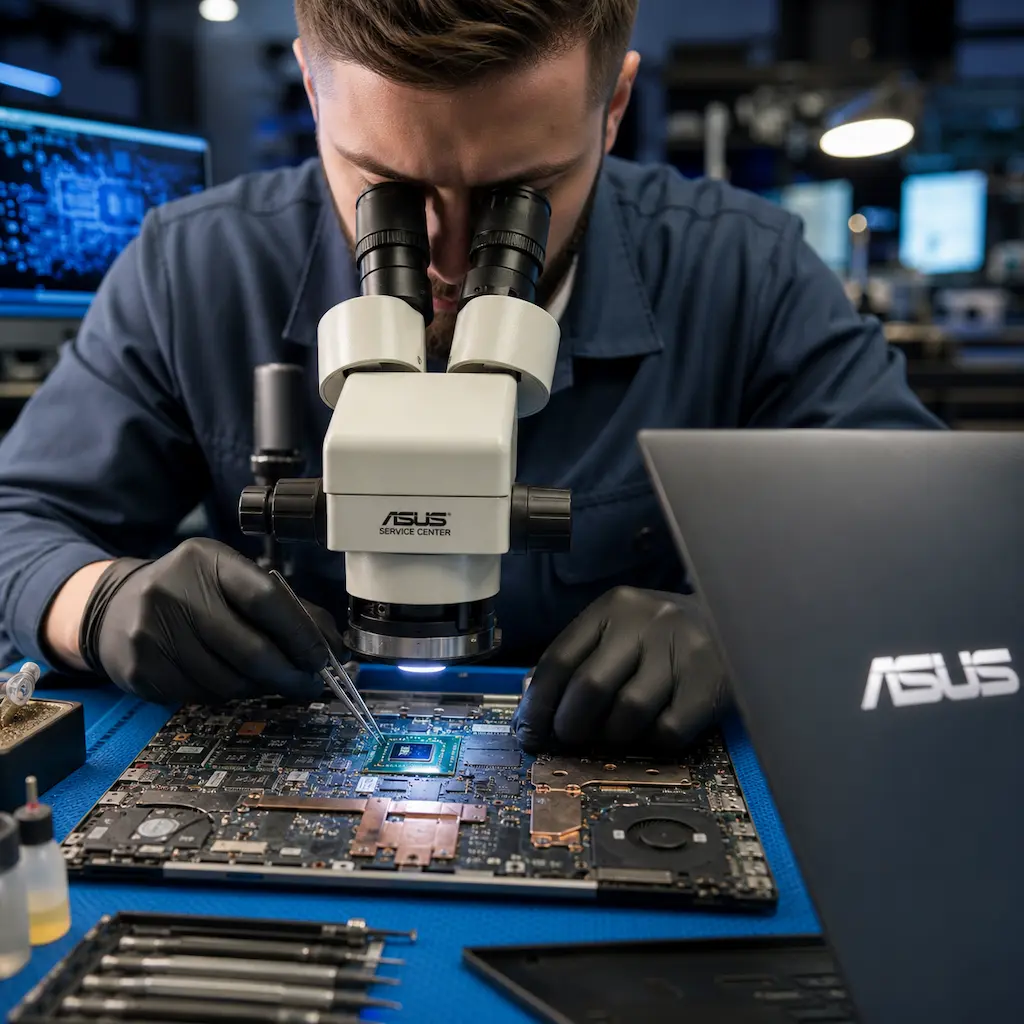 Замена видеокарты ноутбука Asus в Ивантеевке
