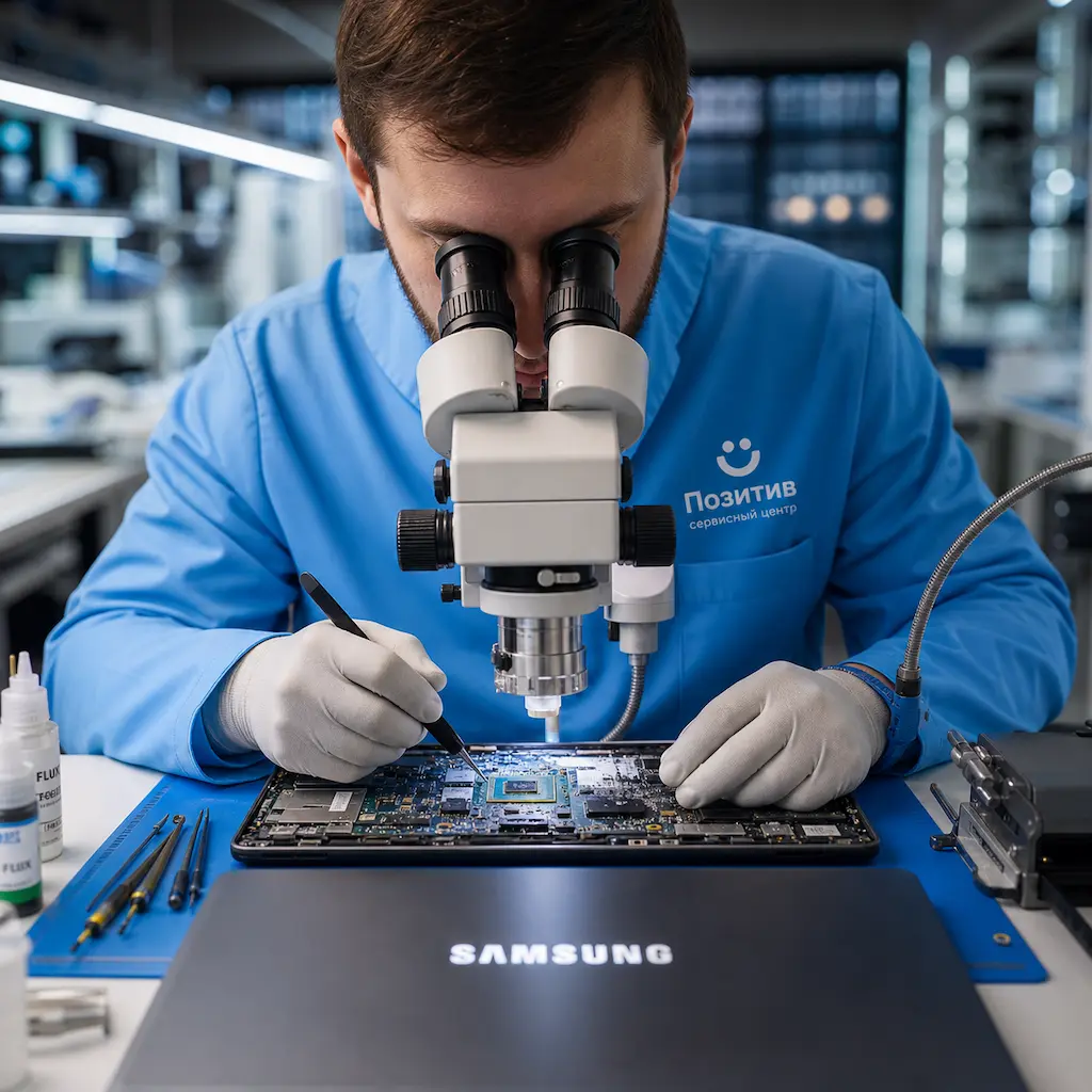 Замена видеокарты ноутбука Samsung в Ивантеевке