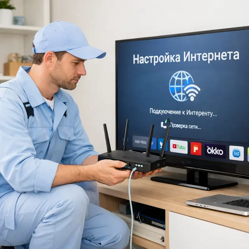 Настройка интернета на телевизоре в Ивантеевке