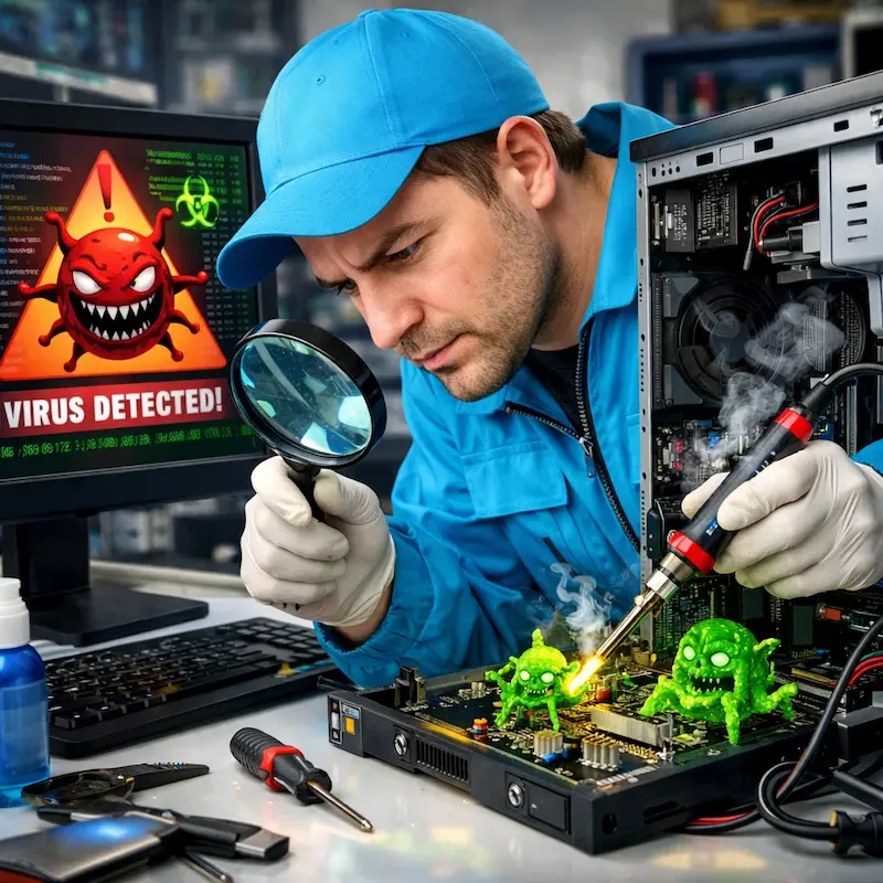 Вылечить компьютерный вирус в Ивантеевке